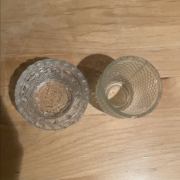 Fairy lamp S. Clarke Pyramid clear glass angel light diamond point pattern 3.5” - Picture 2 of 5